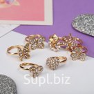 Кольцо детское "Цветочная лужайка", форма МИКС, цветное, безразмерное