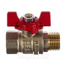 Кран шаровой ROMMER RBV-0004-0210215, 1/2", внутренняя/наружная резьба, бабочка