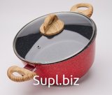 Кастрюля RED, 2 л. литой алюминий. Цвет красный; Артикул: КМР-2Л