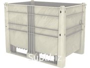 Контейнер пластиковый 1200х800х870 , сплошной, арт. EcoLine-590 серый, код: 20789