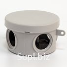 Коробка распаяч. для открыт. проводки  65*40  (круглая.),4 входа ( гермов.),IP54,(60),шт.