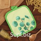 Прихватка Доляна "Tropical" цв.зеленый 17*17 см 100% п/э