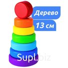 Пирамидка деревянная маленькая «Круг»