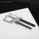 Серьги керамика "Палочка", цвет чёрный в серебре