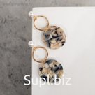 Серьги с жемчугом "Танзания" круги на кольцах, цветные. d=3