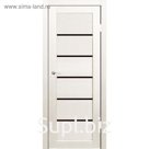 Комплект двери Киото Дуб перламутр, черный лакобель 2000х700