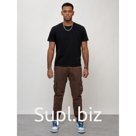 Джинсы карго мужские, размер 48, цвет коричневый