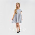 Платье нарядное детское KAFTAN, размер 34 (122-128 см), серебристый