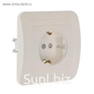 Розетка Smartbuy "Марс", 16 А, одноместная, скрытая, с з/к, с защ. шторками, белая