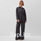Костюм женский (рубашка, брюки) MINAKU: Home Collection, размер 48, графит