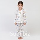 Пижама детская (рубашка, брюки) KAFTAN "Радуга" р. 110-116, белый