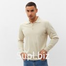 Джемпер поло мужской MINAKU: Knitwear collection, размер 48, кремовый