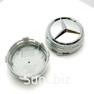 Колпачок в диск Мерседес Бенц высоких серый хром 71-74 мм 04159