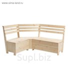 Скамейка угловая с ящиками 160х130х90 см