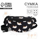 Поясная сумка на молнии, цвет чёрный