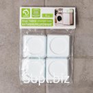 Антивибрационные подставки «Доляна», 4 шт., квадратные, белые