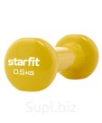 Гантель виниловая STARFIT DB-101 0,5 кг, желтый.