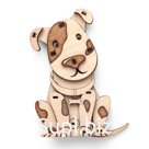 Wooden construction set, 3D puzzle DROVO Puppy FRIEND