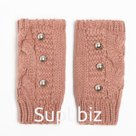 Митенки трикотажные, M 362-L (mix), цвет пудра