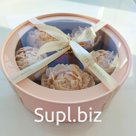 Gift set of candles "Beige peonies"