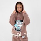 Толстовка (худи) для девочки MINAKU: CRUSH, тёмно-розовая, рост 140 см
