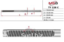 Шток Рулевой Рейки С Гур Toyota Land Cruiser 200 2007-, Lexus Lx570 2007- MSG арт. TY228C