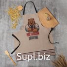 Фартук «Доляна. Настоящий защитник», 70×60 см, рогожка,100% хлопок, 160 г/м²