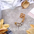 Серьга "Каффа" дорожка, цвет золото