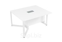 Стол-квадрат бенч начальный модуль, цвет белый премиум + белый