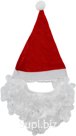 New Year's cap with a beard. Size: 56. Color: red.