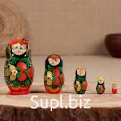 Матрёшка "Слава", жёлтая, 5-кукольная