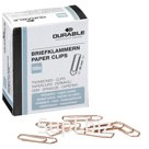 Скрепки 26мм, Durable, 100шт., омедненные, картонная упаковка
