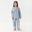Пижама детская из фланели (рубашка, брюки) KAFTAN «Ананасы», рост 98-104 см, голубая