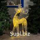 Фигура "Белый олень" 20х50х90 см, 50 LED, 220V, Т/БЕЛЫЙ