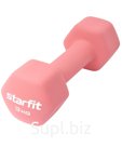 Гантель неопреновая STARFIT DB-201 3 кг, коралловый.