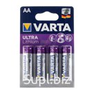 Батарейка литиевая Varta, АА, FR6-4BL, 1.5В, блистер, 4 шт