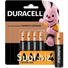 Батарейка алкалиновая Duracell Basic, AAA, LR03-4BL, 1.5В, блистер, 4 шт.