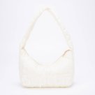 Сумка-хобо, отдел на молнии, цвет белый