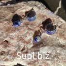 Серьги из натурального камня Лазурит
