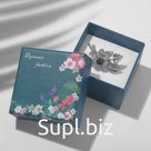Брошь в подарочной коробке "Веточка" пробуждение, цвет бело-фиолетовый в серебре