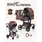 Коляска трансформер Farfello Aimile Original Autumn AA-7, цвет chocolate