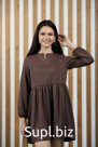 Платье однотонное WE ARE FAMILY коричневый. Артикул: АРК006-2021-092