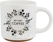 Mug "But First, Coffee" 430ml Material: porcelain