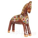 Лошадка гнедая с цветочной сбруей