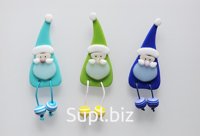 Handmade glass souvenir "Santa Claus with legs"