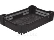 Ящик перфорированный 600×400×135, арт.: 119, объём 32.4, чёрный, код: 03662