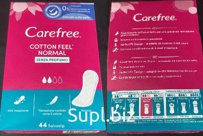 Ежедневные прокладки женские гигиенические Carefree Cotton Feel Normal  44 шт., производство Италия. Сертифицирован и растаможен в РФ. Весь товар в наличии.