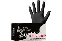 Перчатки одноразовые Steel Grip нитриловые неопудренные особопрочные черные