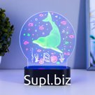 Светильник сенсорный "Морской мир" LED USB (90см) от батареек 3xАА черный 14х5,5х18 см