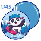 Ледянка панда на сноуборде 4 Артикул: 21411_вывод